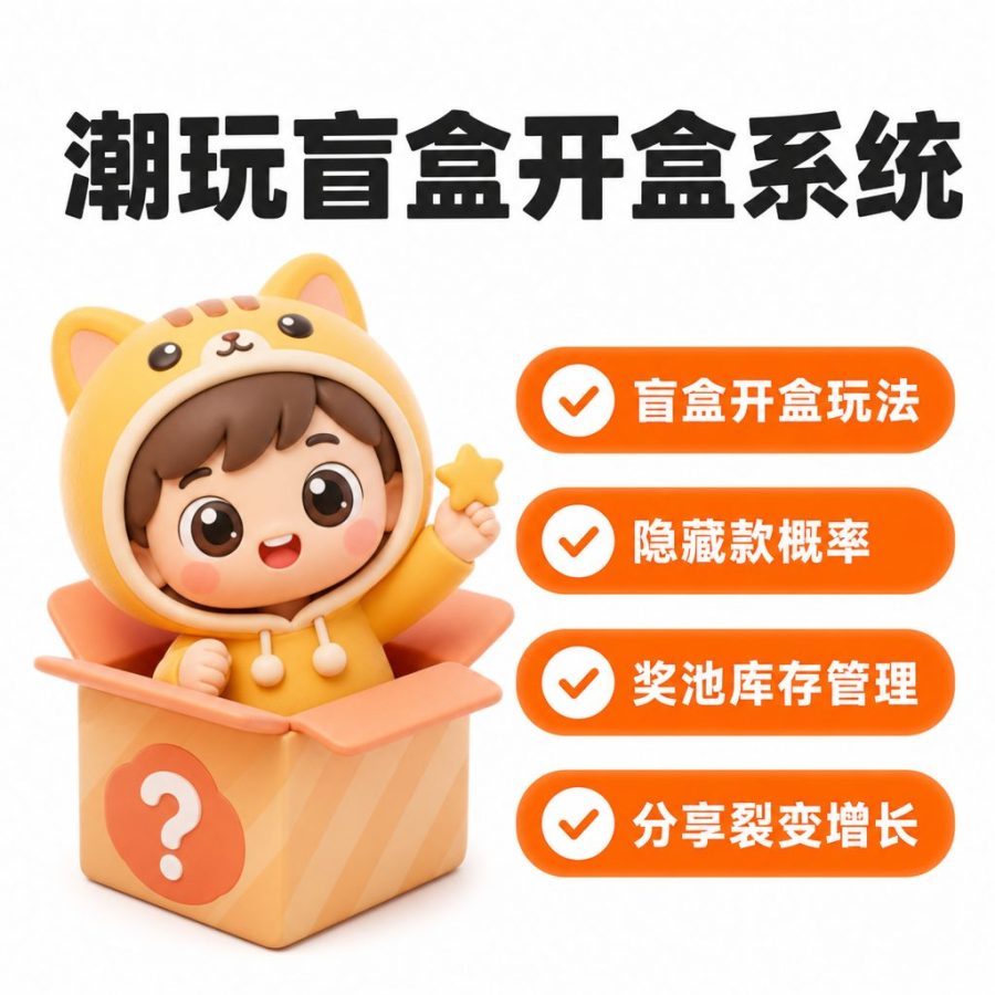 潮玩盲盒开盒与隐藏款系统