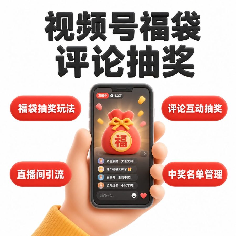 视频号福袋与直播间评论抽奖